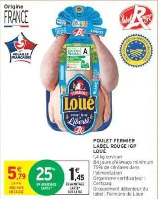 LOUÉ POULET FERMIER LABEL ROUGE IGP