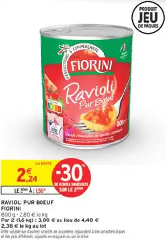 Ravioli pur boeuf fiorini 800 g