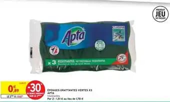 Apta Eponges grattantes vertes x3