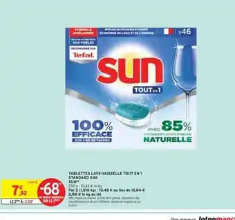 SUN Tablettes lave-vaisselle tout en 1 standard x46