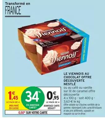 NESTLÉ Le Viennois au chocolat offre découverte
