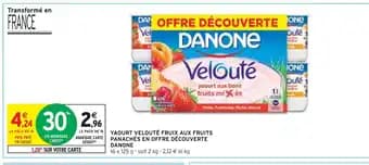 DANONE Yaourt velouté fruix aux fruits panachés en offre découverte