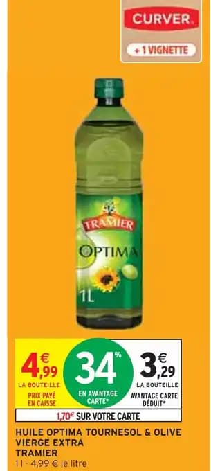 TRAMIER Huile optima tournesol & olive vierge extra