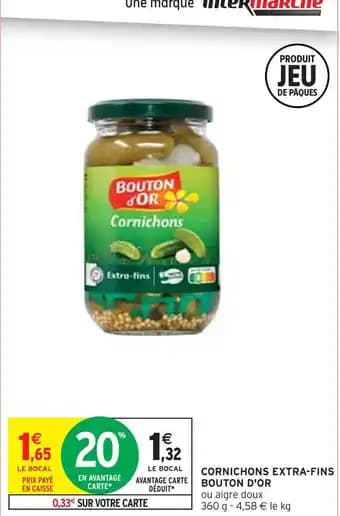 BOUTON D'OR Cornichons extra-fins