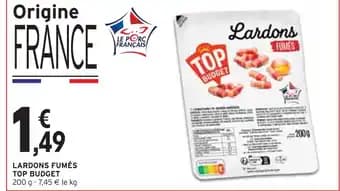 TOP BUDGET Lardons fumés