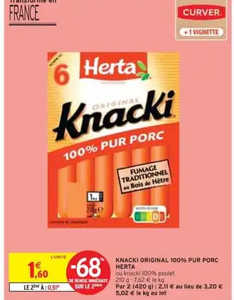 HERTA Knacki original 100% pur porc