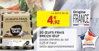 BREIZH ŒUFS 20 œufs frais