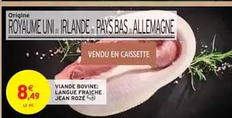 Viande Bovine Langue Fraiche Jean Rozé