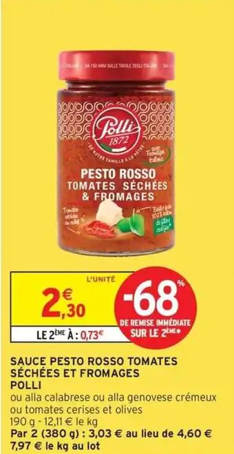 Sauce pesto rosso tomates séchées et fromages polli 190 g
