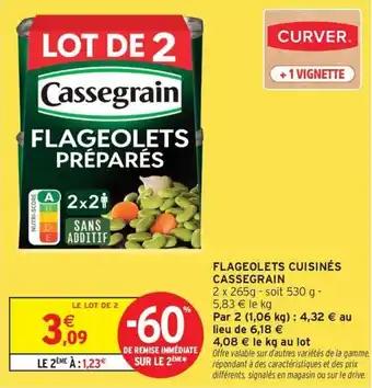 Flageolets cuisines cassegrain 530 g