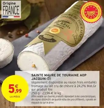 Sainte maure de touraine aop jacquin 250 g