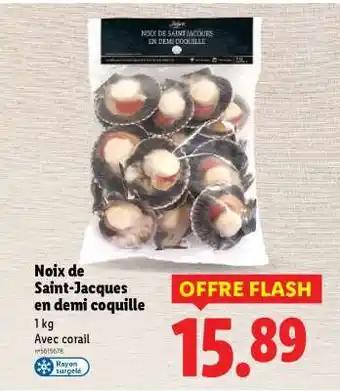 Noix de Saint-Jacques en demi coquille