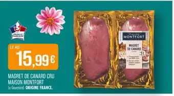 MAISON MONTFORT Magret de canard cru