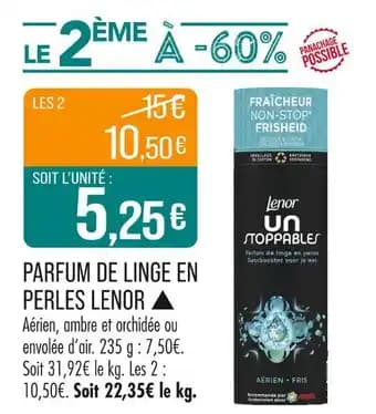 Promotion Exclusives de 9
Parfum linge : Découvrez l'Offre incontournable