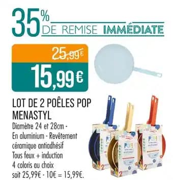 MENASTYL Lot de 2 poêles pop