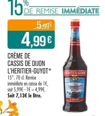 L'HERITIER-GUYOT Crème de cassis de Dijon