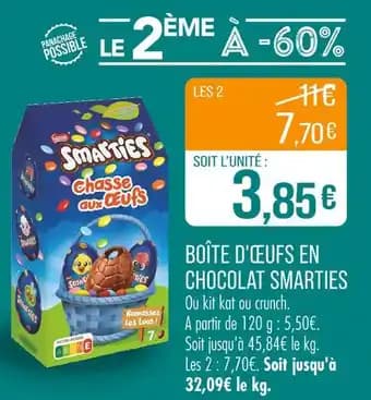 Smarties Boîte d'œufs en chocolat