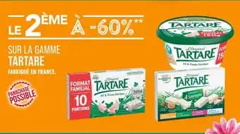 Tartare Le 2ème à -60% sur la gamme Tartare