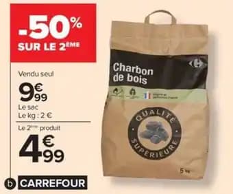 Charbon de bois 5 kg CARREFOUR