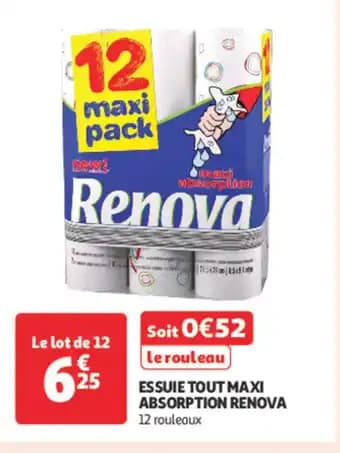 Essuie Tout Maxi Absorption Renova 12