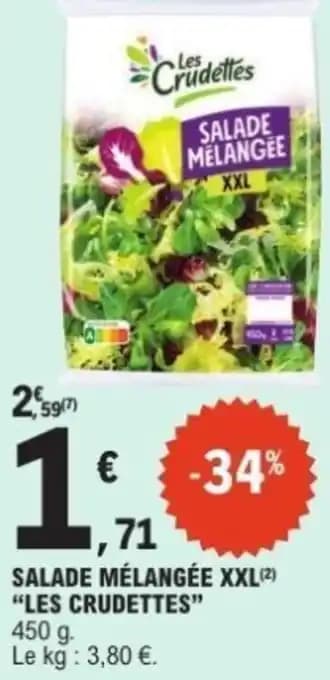 Salade mélangée xxl les crudettes 450 g