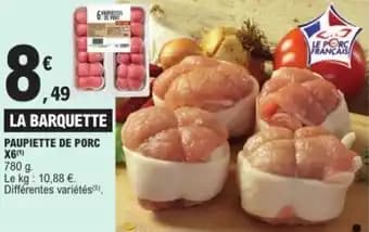 Paupiette de porc x6 780 g