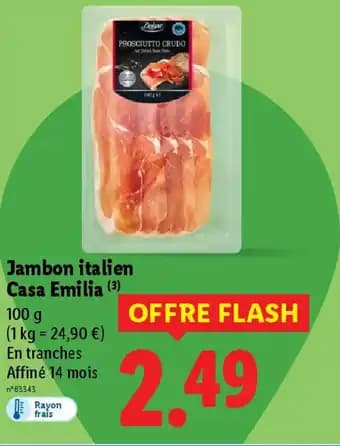 DELUXE Jambon italien Casa Emilia 100 g