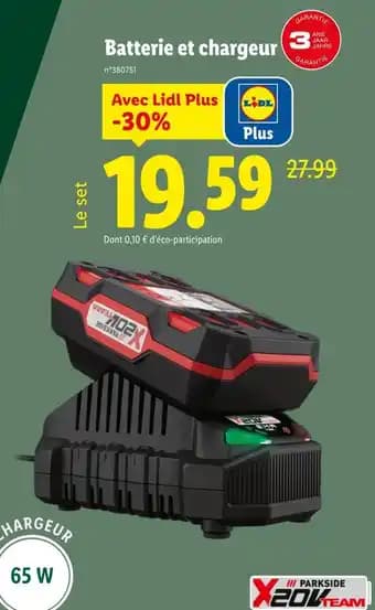 PARKSIDE Batterie et chargeur