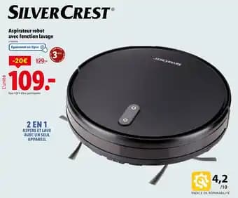 SILVERCREST Aspirateur robot avec fonction lavage