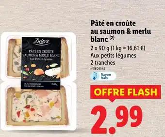 Deluxe Pâté en croûte au saumon & merlu blanc